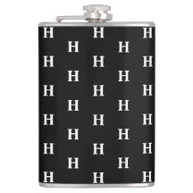 Monograma branco preto simples, monograma branco p