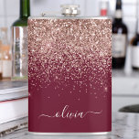 Cantil Monograma Brilhante de Lâmpada Cor-de-Lobra Dourad<br><div class="desc">Rosa Dourado - Cor-de-rosa pincelado e brilho brilhante Brilhante Nome do monograma de metal escovado e Frasco de Partido Inicial. Isto faz o doce e perfeito aniversário de 16 anos, casamento, chá de panela, aniversário, chá de fraldas ou festa de solteira presente para alguém que ama luxo de luxo e...</div>