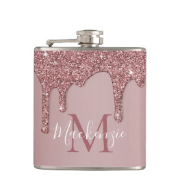 Cantil Monograma com brilho Dourado de Rosa de luxo