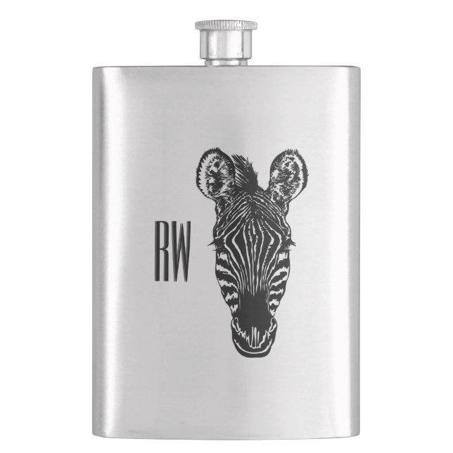 Cantil Monograma de Cabeça de Zebra (Frente)
