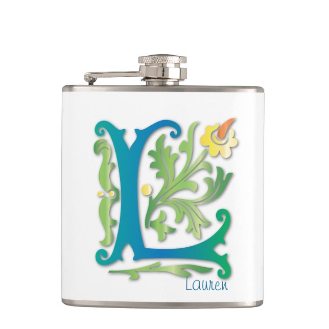 Cantil Monograma de Letra L Flor de lis (Frente)