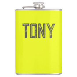 Cantil Monograma de Nome Personalizado de Cor Amarelo Sól