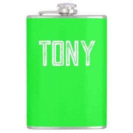 Cantil Monograma de Nome Personalizado de Cor Verde Neon 