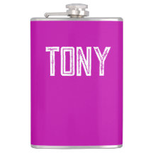 Monograma de nome personalizado magenta sólido