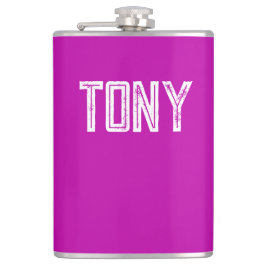 Cantil Monograma de nome personalizado magenta sólido