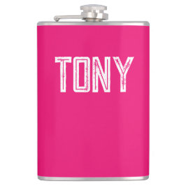 Cantil Monograma de Nome Personalizado Sólido Neon Rosa Q