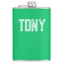 Monograma de Nome Personalizado Verde da Apple Sól