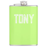 Monograma de Nome Personalizado Verde de Neon Soli