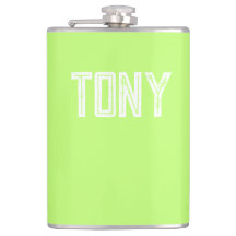 Monograma de Nome Personalizado Verde de Neon Soli