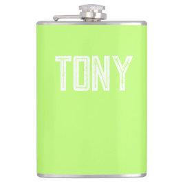 Cantil Monograma de Nome Personalizado Verde de Neon Soli