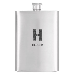 CANTIL MONOGRAMA DE UMA LETRA PRETO MINIMALISTA NOME ASH