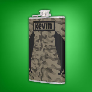 Cantil Monograma do Lobo Preto Moderno Brown Camo