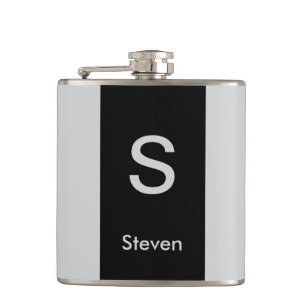 Cantil Monograma Dois Tom Preto Moderno e Cinzas