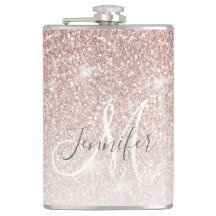 Monograma Dourado cor-de-rosa feminino