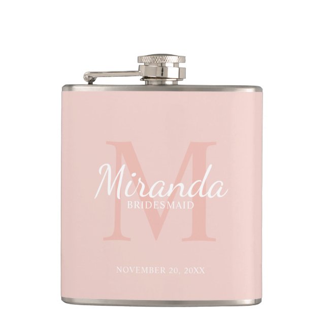 Cantil Monograma e nome da Bridesmaid Personalizada (Frente)