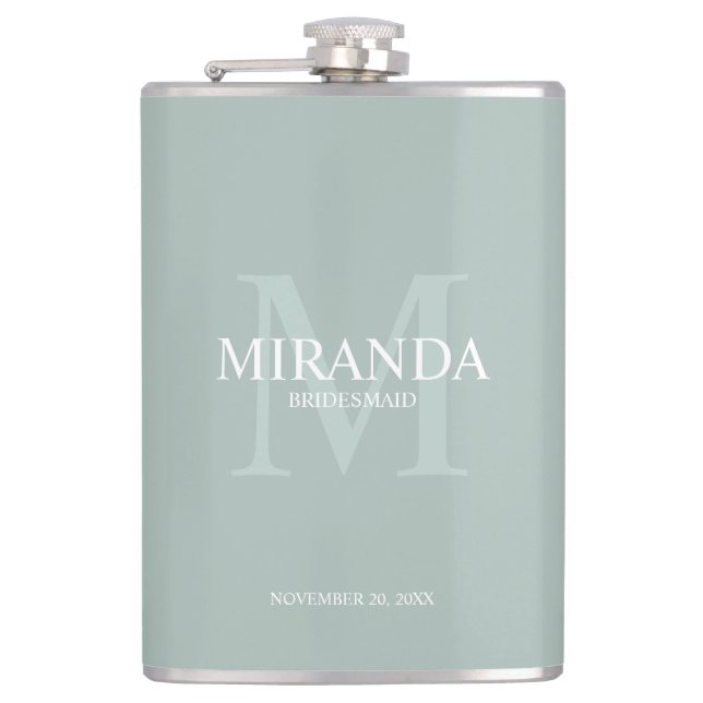 Cantil Monograma e nome da Bridesmaid Personalizada (Frente)