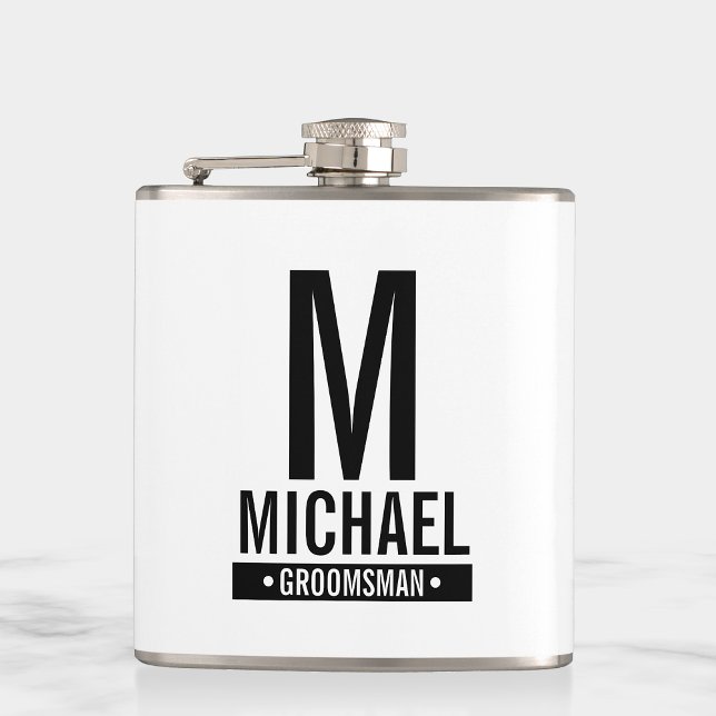 Cantil Monograma e Nome do Padrinho de casamento Personal (Criador carregado)