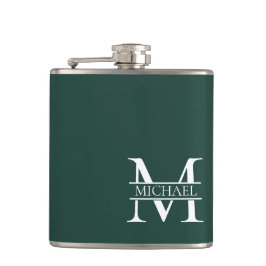 Cantil Monograma e nome Elegante Emerald Verde Personaliz