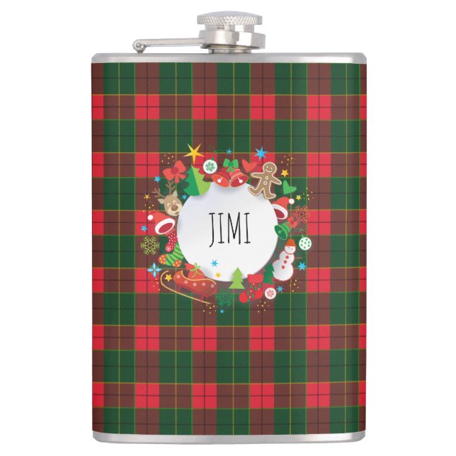 Cantil Monograma Feriado de inverno Padrão Escócia (Frente)