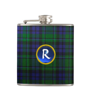 CANTIL MONOGRAMA GEM ESCOCÊS AZUL ESCOTTISH TARTAN SAPPH