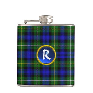 CANTIL MONOGRAMA GEM ESCOCÊS AZUL ESCOTTISH TARTAN SAPPH