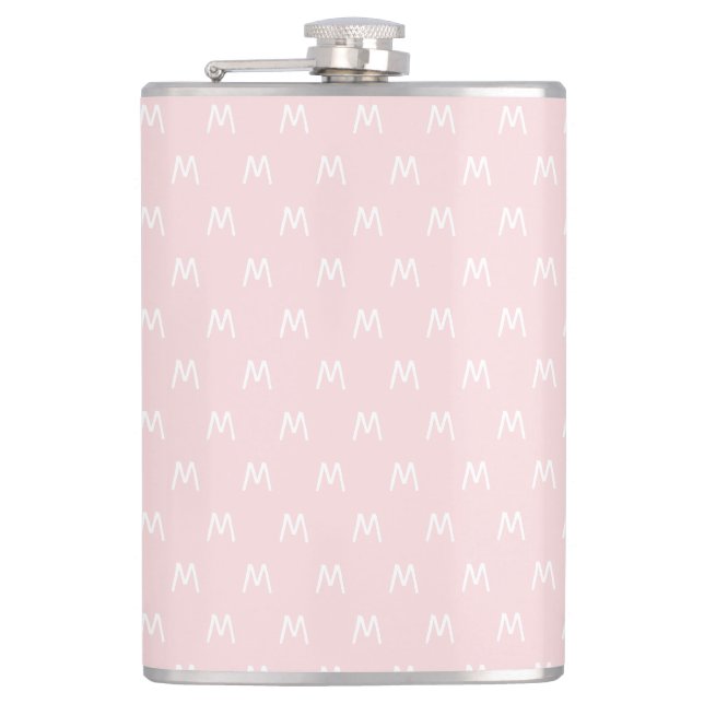 Cantil Monograma Minimalista Rosa e Branco (Frente)