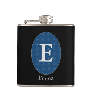 Cantil Monograma Personalizado Azul Elegante
