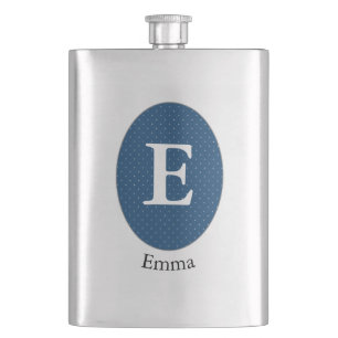 Cantil Monograma Personalizado Azul Elegante