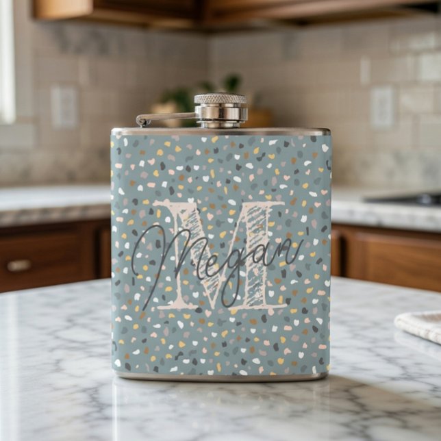 Cantil Monograma Personalizado de Terrazzo (Criador carregado)