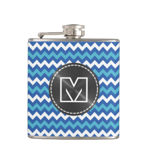 Cantil Monograma Personalizado do Padrão Zigzag Chevron 