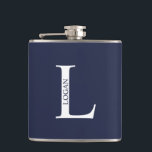 Cantil Monograma Personalizado e Frasco de Nome<br><div class="desc">Monograma Personalizado e Dif de Nome apresentam monograma personalizado e nome no estilo de fonte de serif clássico. Perfeito como presentes de dia de os pais para pais,  presentes para padrinhos de casamento e para quaisquer ocasiões especiais.</div>