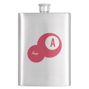 Cantil Monograma Personalizado Vermelho Dotty