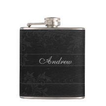 Monograma preto elegante do Flourish