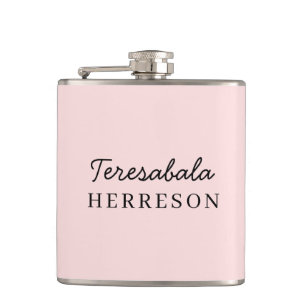 Cantil Monograma Rosa Bege Minimalista Moderno Feminino 