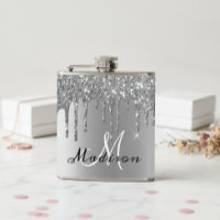 Monograma Silver Glitter Drives Girly Sparkle