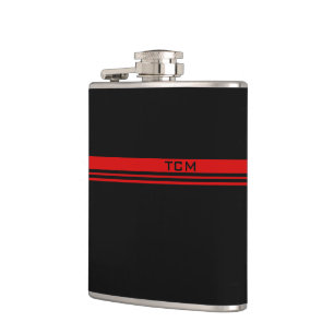 Cantil Monograma Simples em Vermelho e Preto