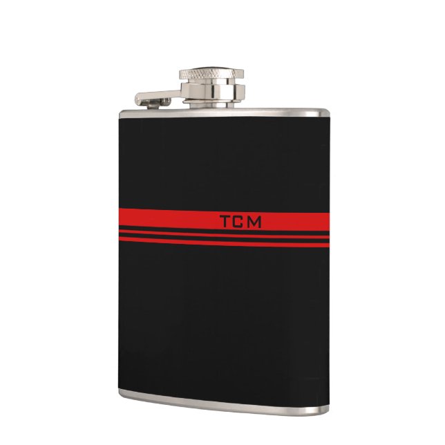 Cantil Monograma Simples em Vermelho e Preto (Esquerda)