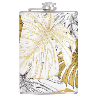 Cantil Monstera Leaves: Ouro Branco