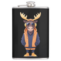 Moose Vestindo Hoodie Funny Legal Caráter Animal