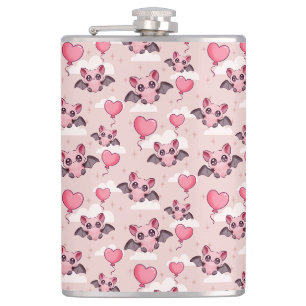Cantil Morcegos e corações cor-de-rosa