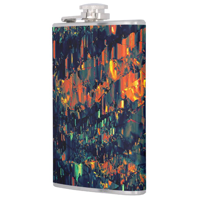 Cantil Mosaico abstrato de fogueira deslocada em verde (Esquerda)