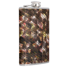 Cantil Mosaico triangular castanho com alivio leve