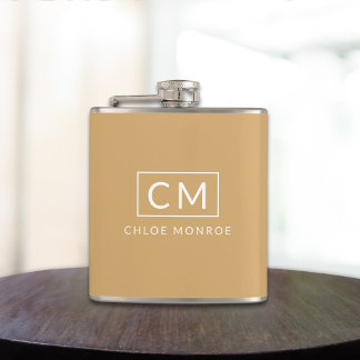 Cantil Mostarda Amarelo Minimalista Mínimo Nome do Monogr