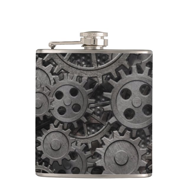 Cantil Muitas engrenagens do metal ou peças oxidadas (Frente)