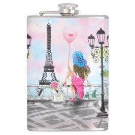 Cantil Mulher com Balão Rosa no Balão de Paris