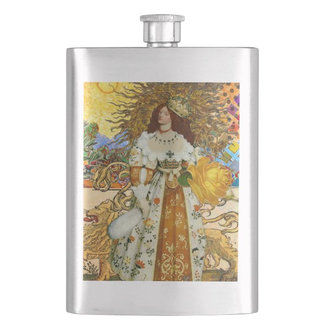 Cantil Mulher Vintage Sol Dourado: Arte em Colagem do Zod (Frente)
