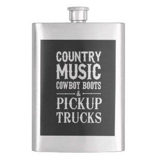 Cantil Música country, botas de vaqueiro & camionetes