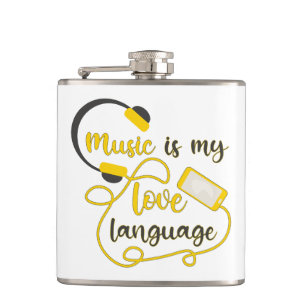 Cantil Música é minha língua amorosa, frase romântica