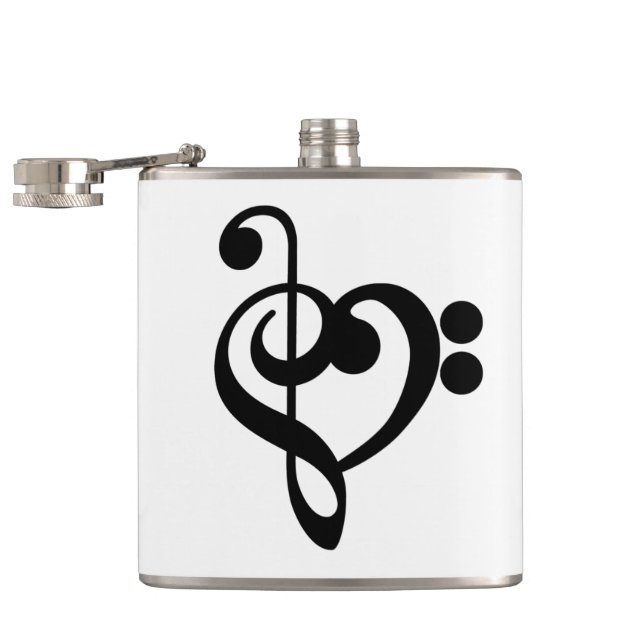 Cantil Musical Music Heart - Treble Bass Clef (Aberto)