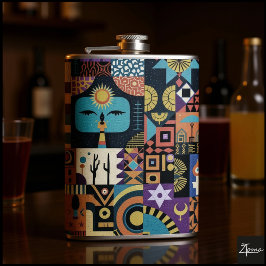 Cantil Muted Earthy Folk Art Patchwork Quilt